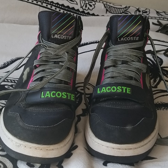Lacoste High Top Glow in the Dark Sneaker - Picture 6 of 8